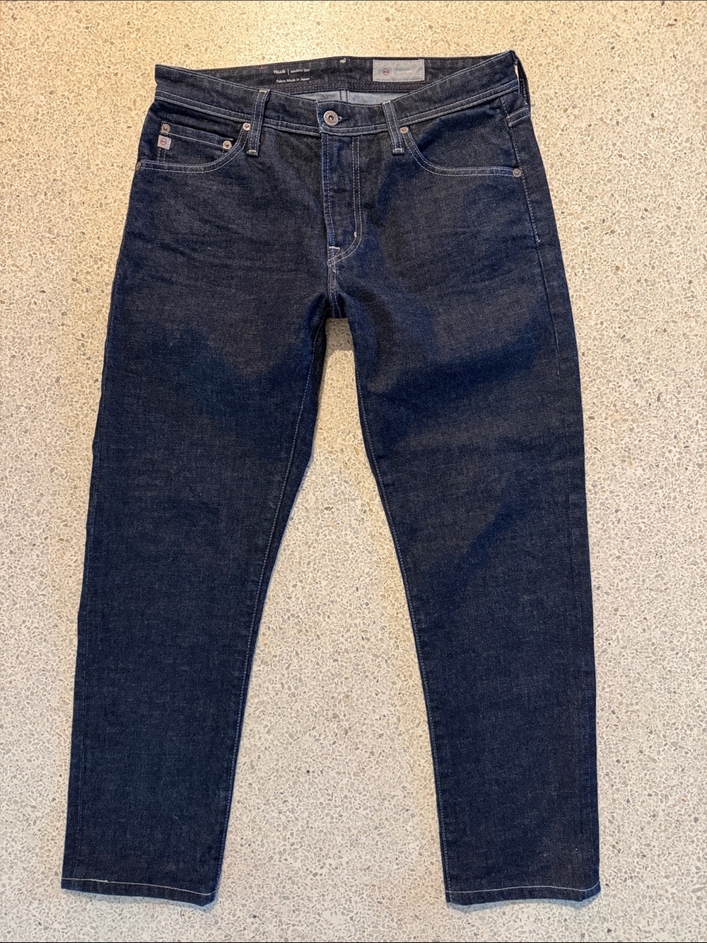 AG Denim Tellis 360° Japanese Fabric Dark Blue Indigo Slim Fit Jeans 32 x 28